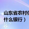 山东省农村信用社是什么银行（农村信用社是什么银行）