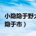 小隐隐于野大隐隐于市英文（小隐隐于野大隐隐于市）