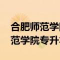 合肥师范学院专升本2023年分数线（合肥师范学院专升本）