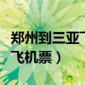 郑州到三亚飞机票查询最便宜的（郑州到三亚飞机票）