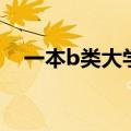 一本b类大学是什么意思（一本b类大学）