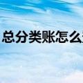 总分类账怎么登记 样本（总分类账登记样本）