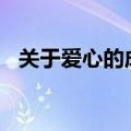 关于爱心的成语100个（关于爱心的成语）