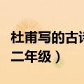杜甫写的古诗有哪些二年级（杜甫的诗有哪些二年级）
