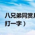 八兄弟同赏月打一字什么生肖（八兄弟同赏月打一字）