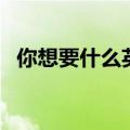 你想要什么英文怎么写（什么英文怎么写）