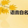 语音白名单是什么（白名单是什么）
