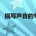 描写声音的句子有哪些（描写声音的句子）