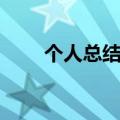 个人总结开头诗句（个人总结开头）