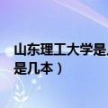 山东理工大学是几本?是一本二本还是三本?（山东理工大学是几本）
