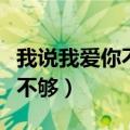 我说我爱你不是三言两语（我爱你三言两语都不够）