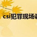 csi犯罪现场调查百度云（csi犯罪现场调查）