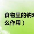 食物里的钠对人体有什么作用（钠对人体有什么作用）