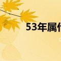 53年属什么的生肖（53年属什么）