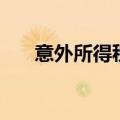 意外所得税多少起征收（意外所得税）