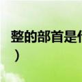 整的部首是什么偏旁字（整的部首是什么偏旁）