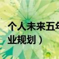 个人未来五年职业规划事项（个人未来五年职业规划）