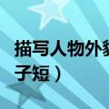 描写人物外貌的句子短句（描写人物外貌的句子短）