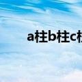a柱b柱c柱的作用（a柱b柱c柱图解）