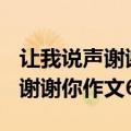 让我说声谢谢你作文600字六年级（让我说声谢谢你作文600字）