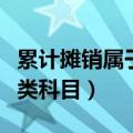 累计摊销属于什么类科目（累计折旧属于什么类科目）