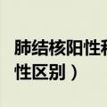 肺结核阳性和阴性区别在哪（肺结核阳性和阴性区别）