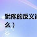 犹豫的反义词是什么词语（犹豫的反义词是什么）