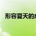 形容夏天的成语100个（形容夏天的成语）
