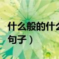 什么般的什么造句子一年级（什么般的什么造句子）