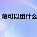 藉可以组什么成语和词语（藉可以组什么词）