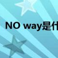 NO way是什么意思（no way是什么意思）