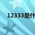 12333是什么电话（12365是什么电话）