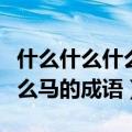 什么什么什么马的成语四字词语（什么什么什么马的成语）