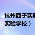 杭州西子实验学校是公办还是民办（杭州西子实验学校）