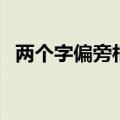 两个字偏旁相同的词语（偏旁相同的词语）