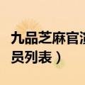 九品芝麻官演员列表电视剧（九品芝麻官的演员列表）