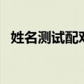 姓名测试配对婚姻三藏网（姓名测试配对）