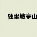 独坐敬亭山解析视频（独坐敬亭山赏析）
