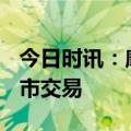 今日时讯：摩根标普港股通低波红利ETF已上市交易