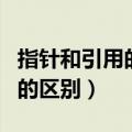 指针和引用的区别描述错误的是（指针和引用的区别）