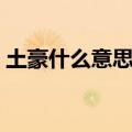 土豪什么意思贬义还是褒义（土豪什么意思）