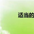 适当的近义词（适应的近义词）