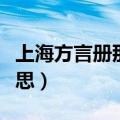 上海方言册那是什么意思（册那上海话什么意思）