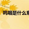 呜咽是什么意思 反义词（呜咽是什么意思）