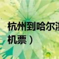 杭州到哈尔滨机票全价是多少（杭州到哈尔滨机票）