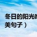 冬日的阳光唯美句子简短一点（冬日的阳光唯美句子）