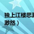 独上江楼思渺然的思是什么意思（独上江楼思渺然）