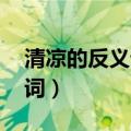清凉的反义词是什么 标准答案（清凉的反义词）