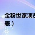 金粉世家演员表全部演员介绍（金粉世家演员表）