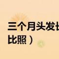 三个月头发长度对比照女（三个月头发长度对比照）